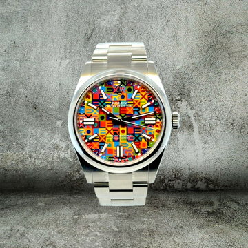 ROLEX OYSTER PERPETUAL 41 MULTICOLOURED JUUBILEE MOTIF 134300 NEW