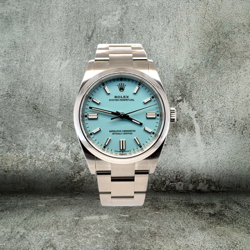 ROLEX OYSTER PERPETUAL 36mm TIFFANY 126000 NEW