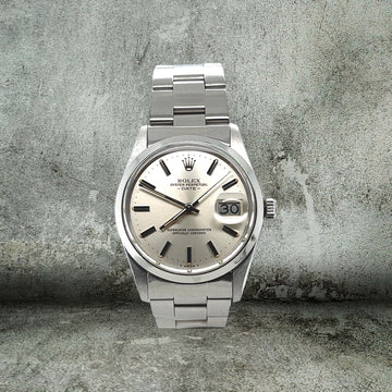 ROLEX DATE 34mm SILVER REF.: 15000