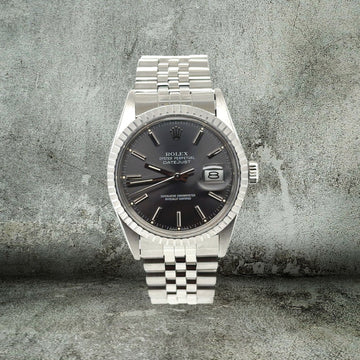 ROLEX DATEJUST 36 GREY RHODIUM 16030