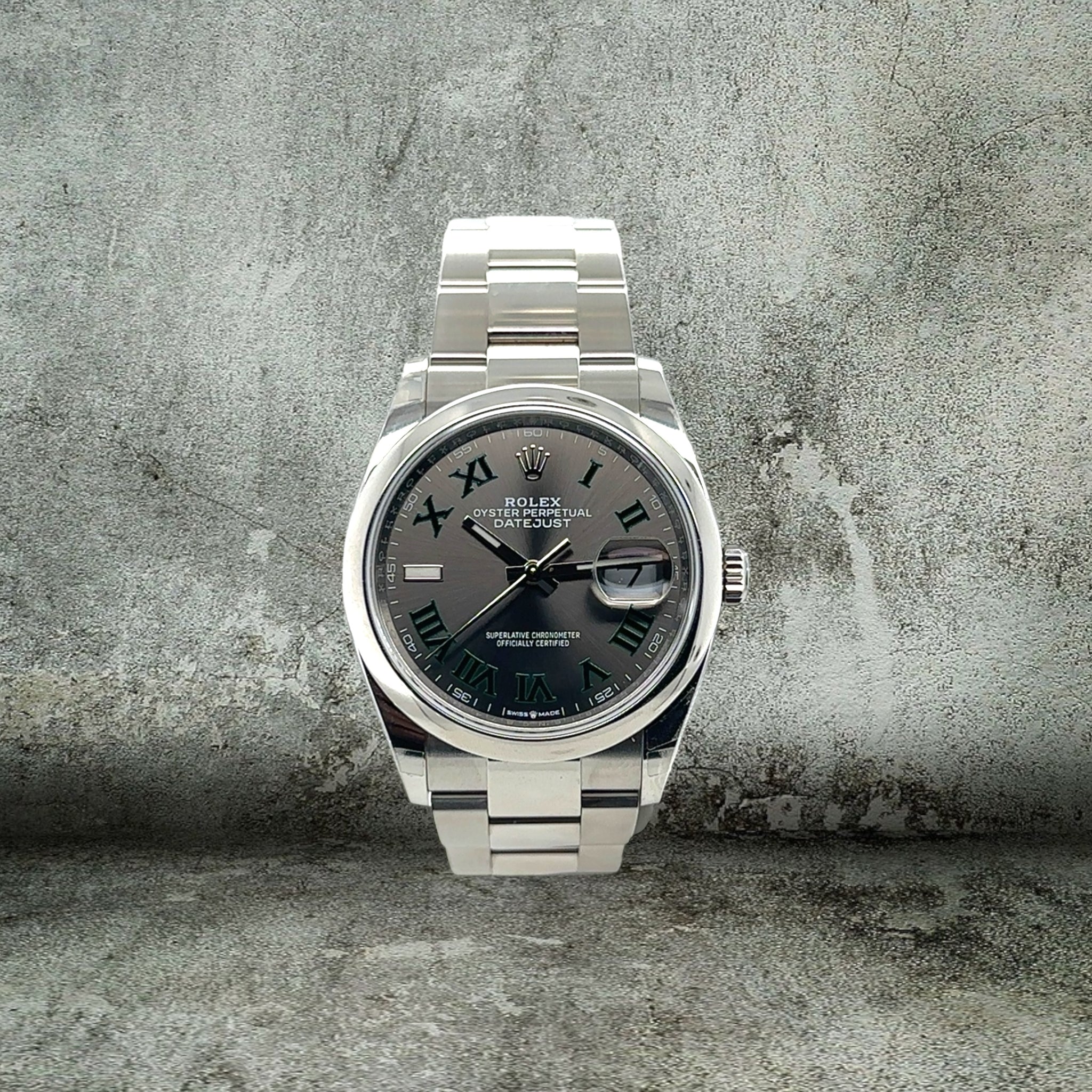ROLEX DATEJUST 36 WIMBLEDON NEW STICKERS 126200