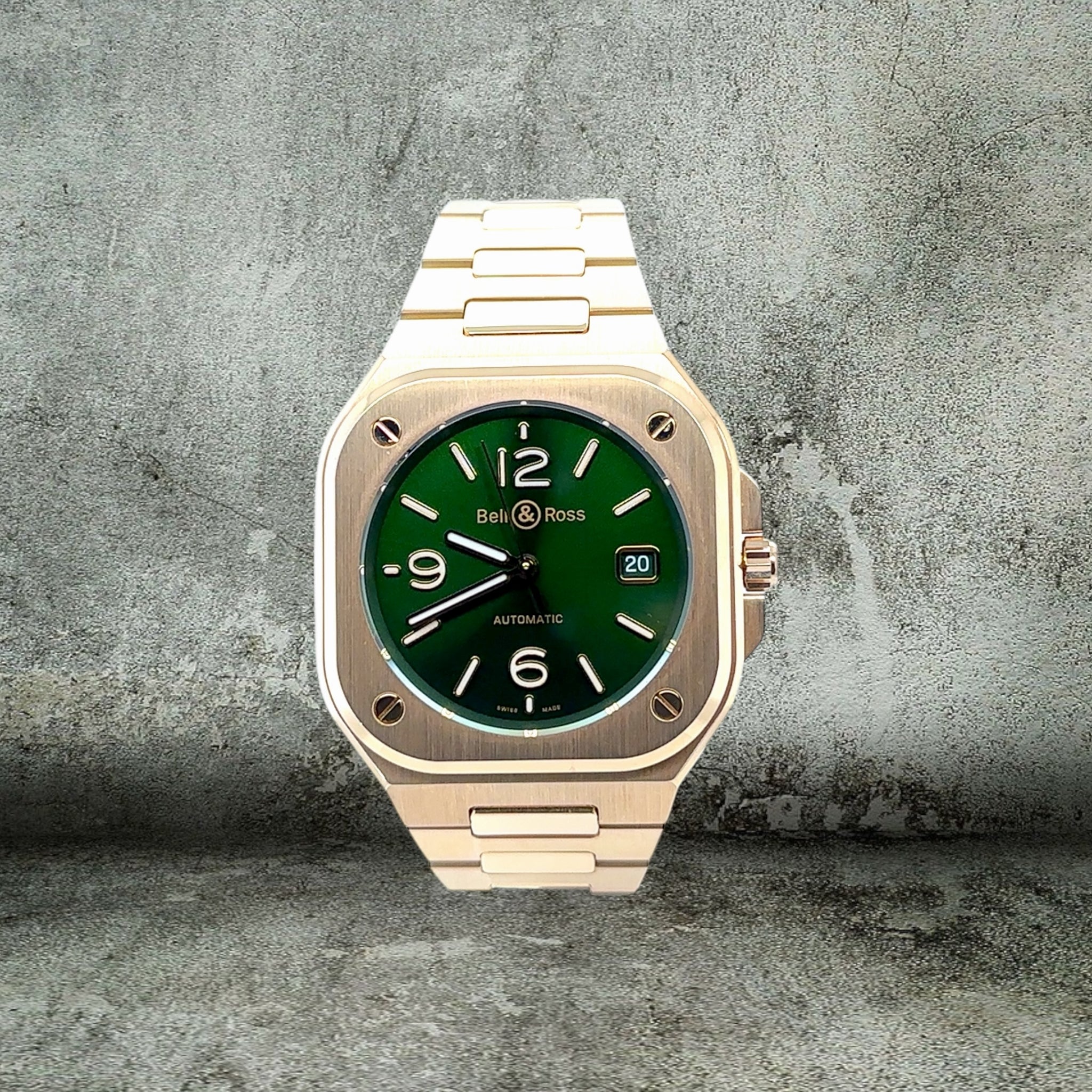 BELL & ROSS BR 05 GREEN ROSE GOLD 18kt