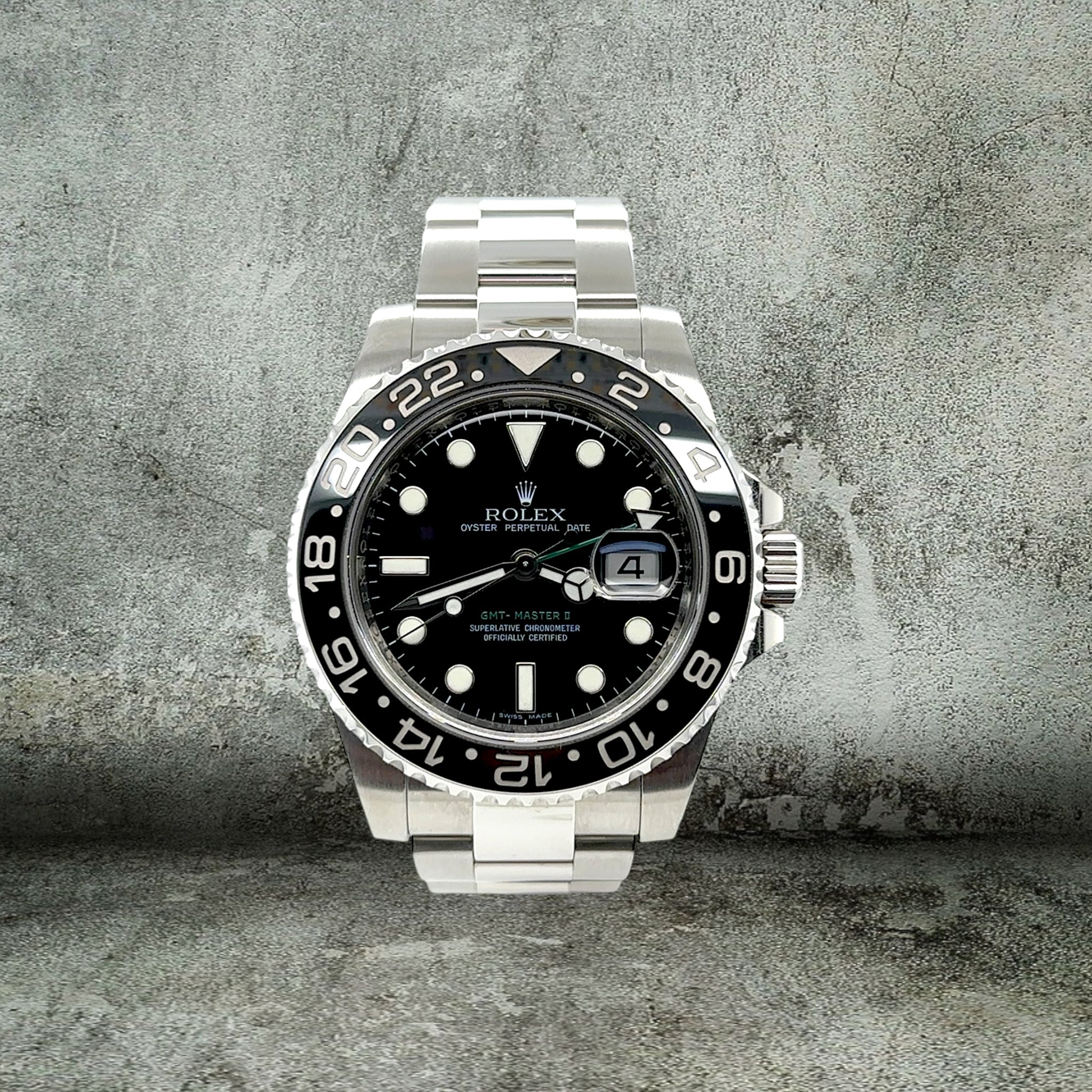 ROLEX GMT MASTER II 116710LN MK1 RECTANGULAR FULL SET