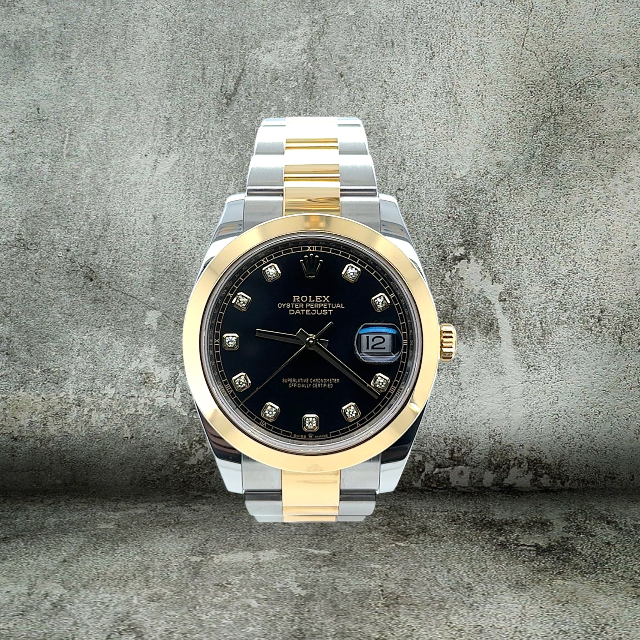 ROLEX DATEJUST 41 DIAMONDS BLACK 126303