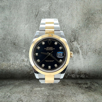 ROLEX DATEJUST 41 DIAMONDS BLACK 126303