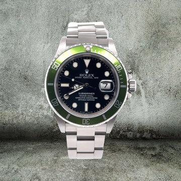 ROLEX SUBMARINER 16610LV FAT FOUR MK1 FULL SET 50th