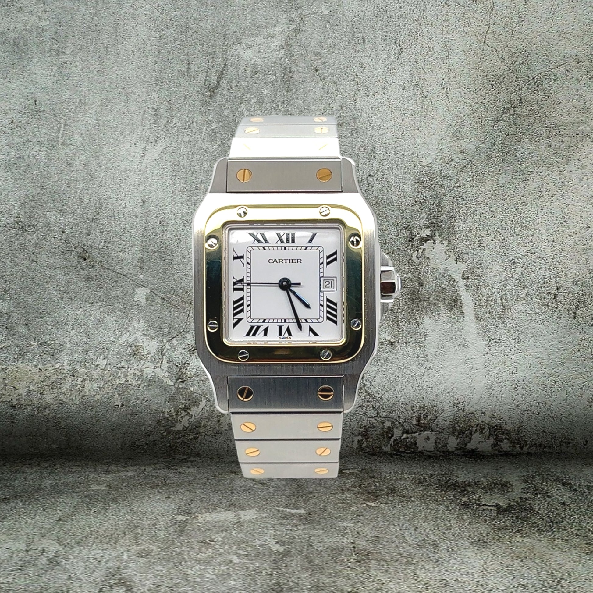 CARTIER SANTOS AUTOMATIC ACCIAIO ORO FULL SET - Main Image