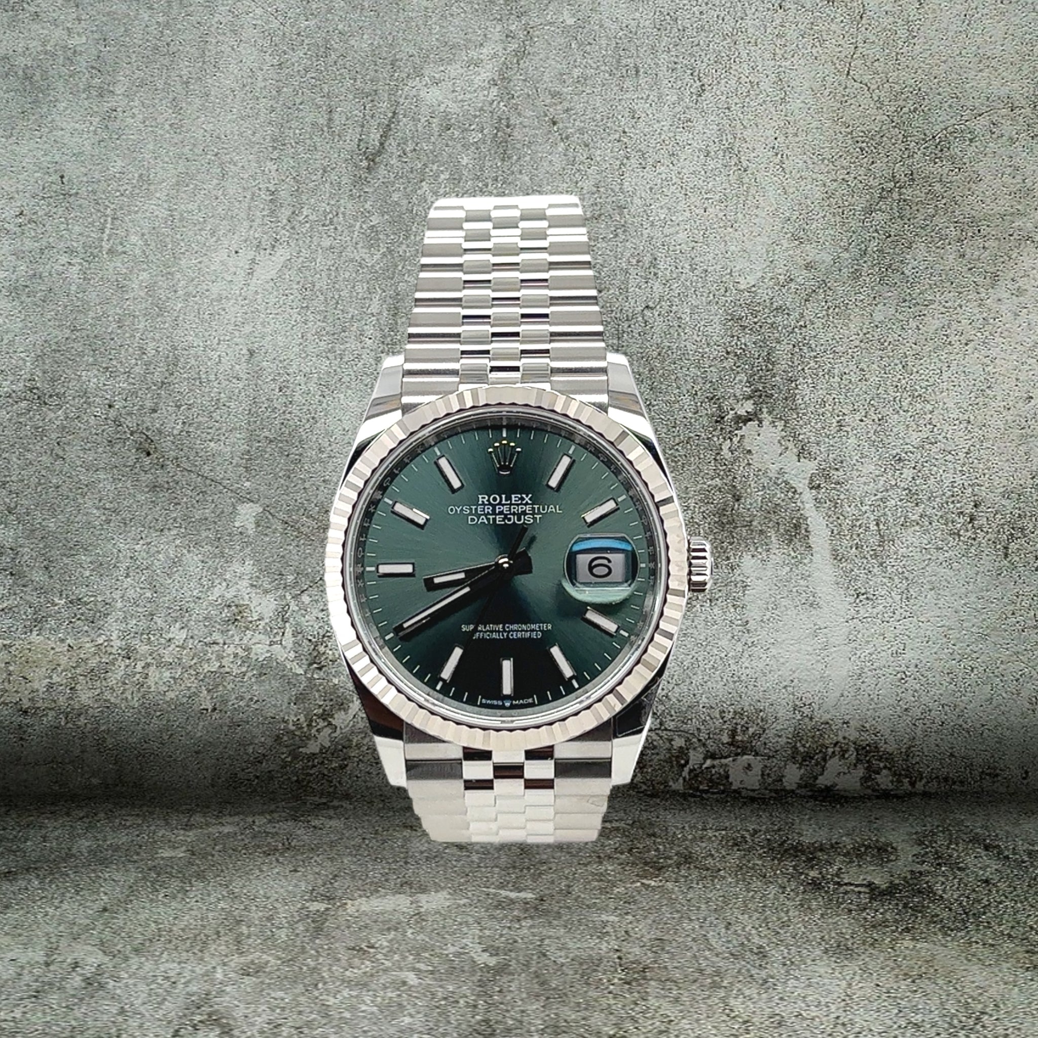 ROLEX DATEJUST 36 VERDE MENTA JUBILEE NEW 126234